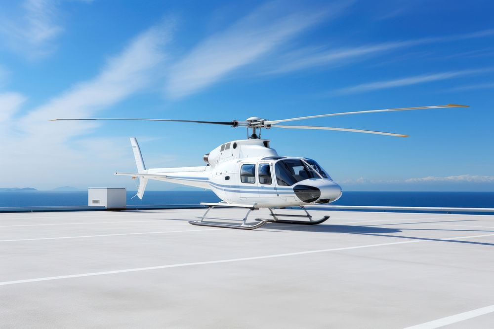 Helicopter aircraft vehicle blue. AI generated Image by rawpixel.