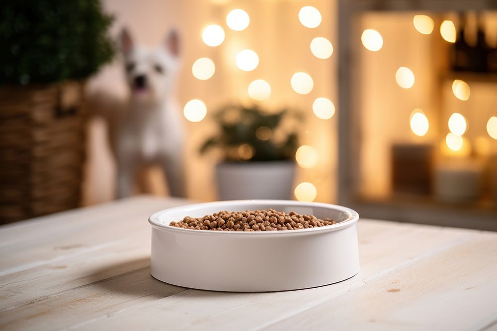 Food bowl pet dog. AI generated Image by rawpixel.