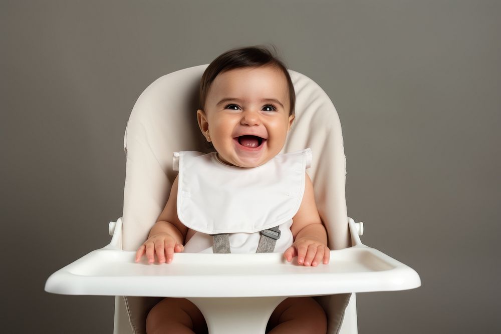 Sitting happy chair baby. AI generated Image by rawpixel.