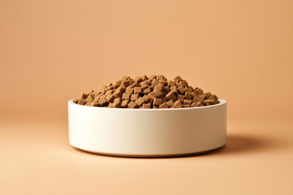 Food brown bowl pet. AI generated Image by rawpixel.