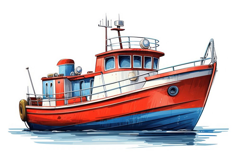 Boat vehicle tugboat transportation. AI generated Image by rawpixel.