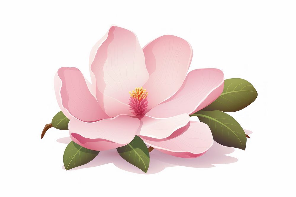 Flower magnolia blossom petal. AI generated Image by rawpixel.