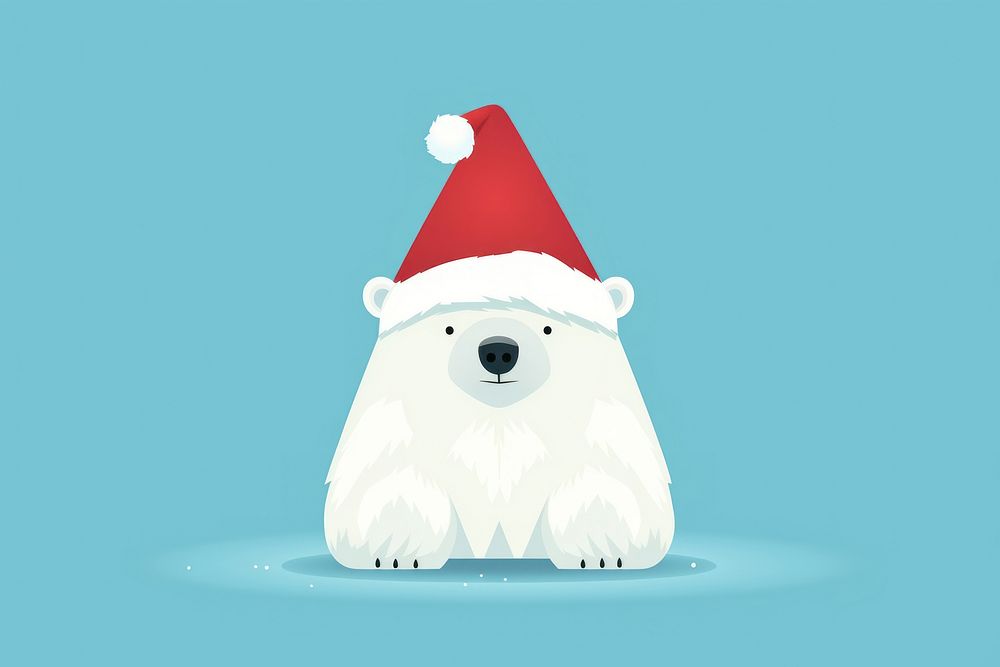 Polar bear christmas snowman winter. AI generated Image by rawpixel.