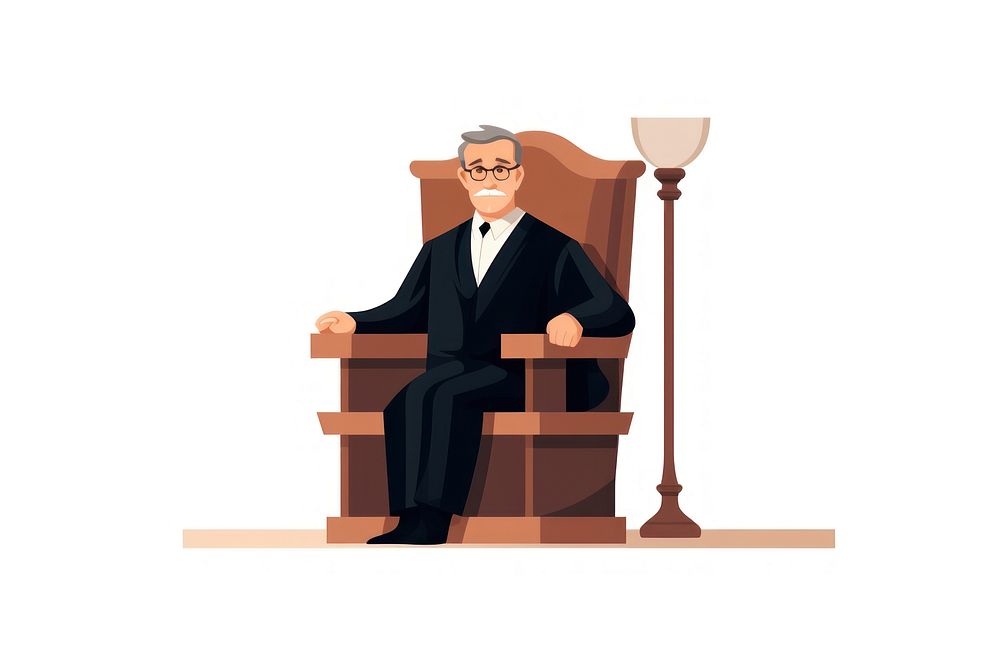 Judge sitting chair adult. AI generated Image by rawpixel.