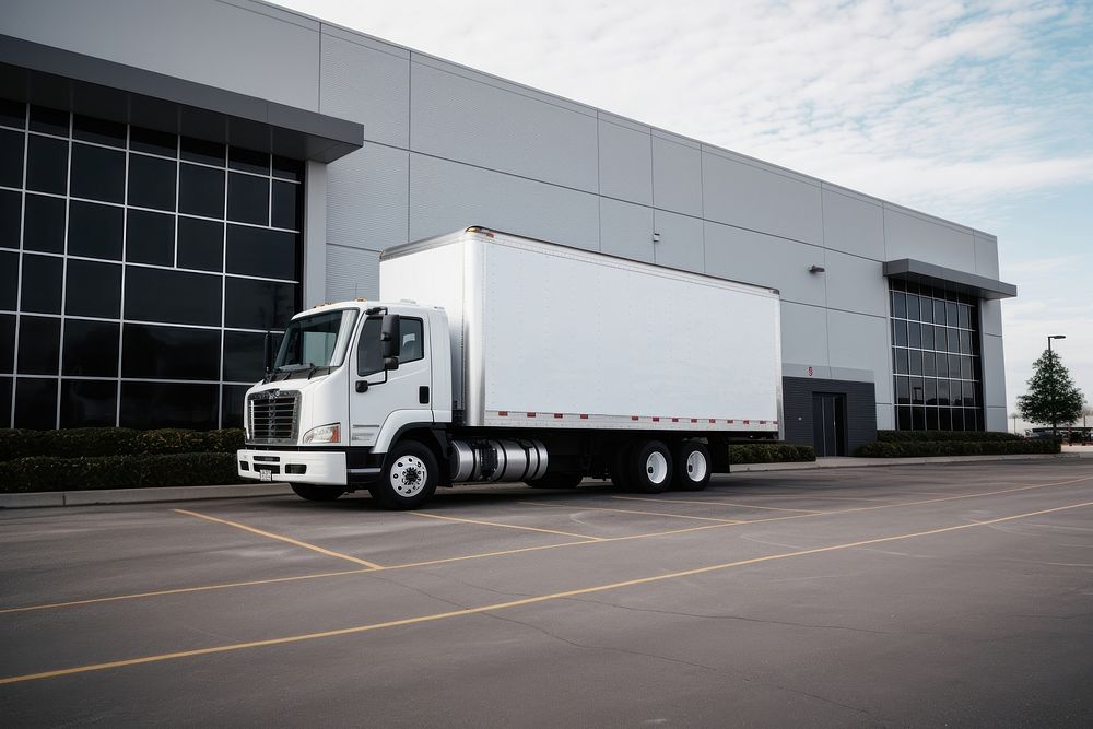 Truck transportation delivering warehouse