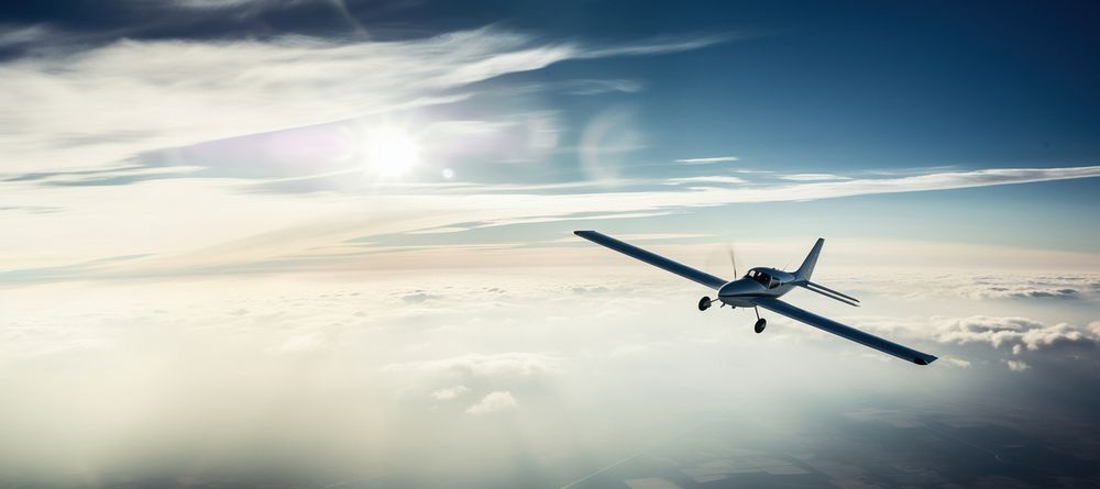 Airplane aircraft outdoors vehicle. AI generated Image by rawpixel.