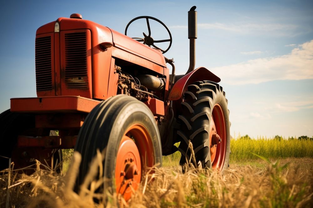 Tractor agriculture outdoors vehicle. AI generated Image by rawpixel.