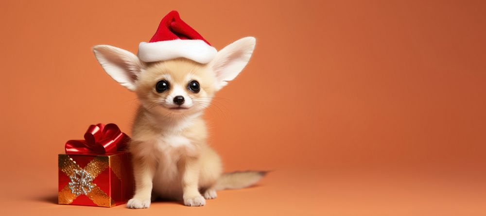 Fennec fox christmas mammal animal. AI generated Image by rawpixel.