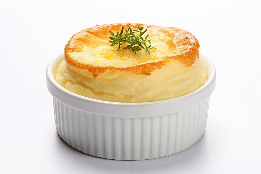Souffle dessert food white background. AI generated Image by rawpixel.