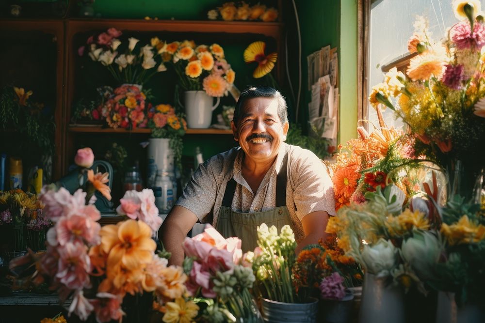 Flower shop portrait nature plant. 