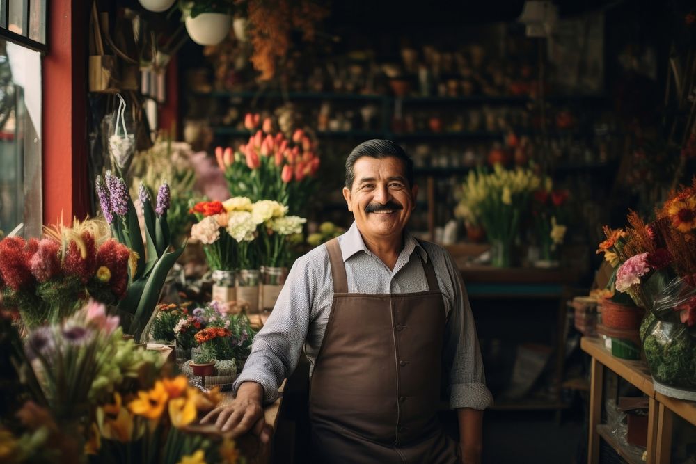 Flower shop adult plant happy. AI generated Image by rawpixel.