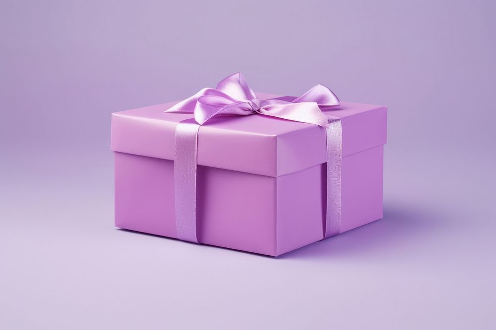 Gift box purple anniversary. 