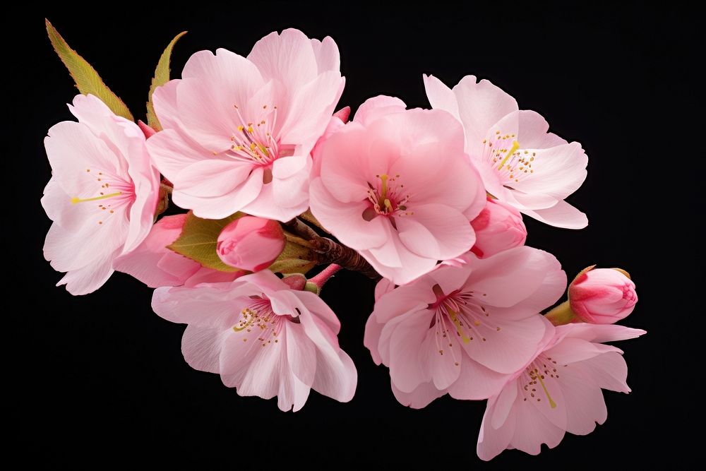 Pink Flowering Almond flower blossom petal. AI generated Image by rawpixel.