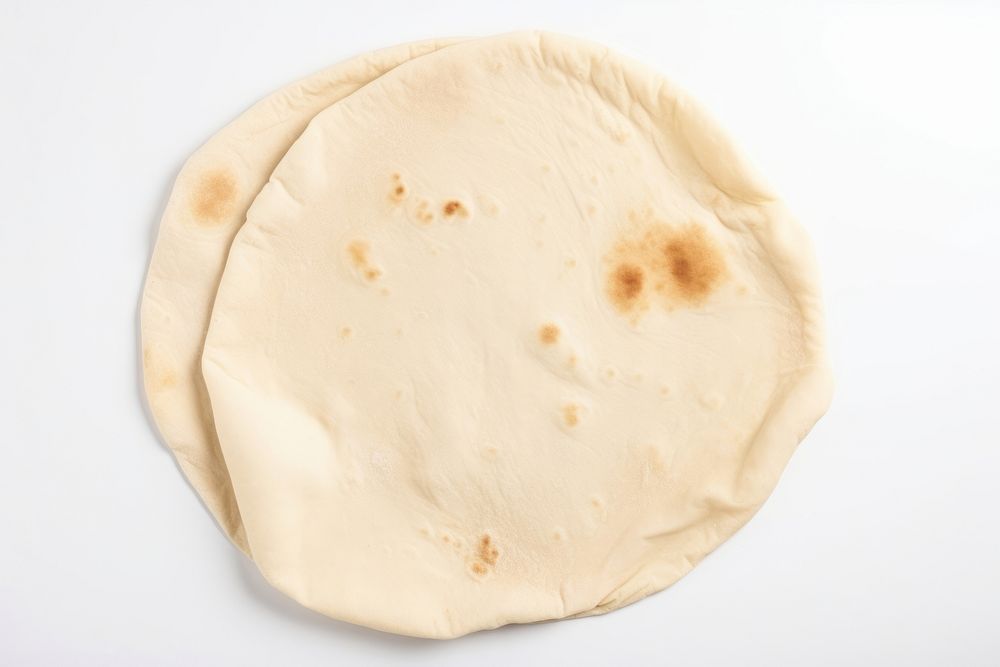 Bread food pita white background. AI generated Image by rawpixel.