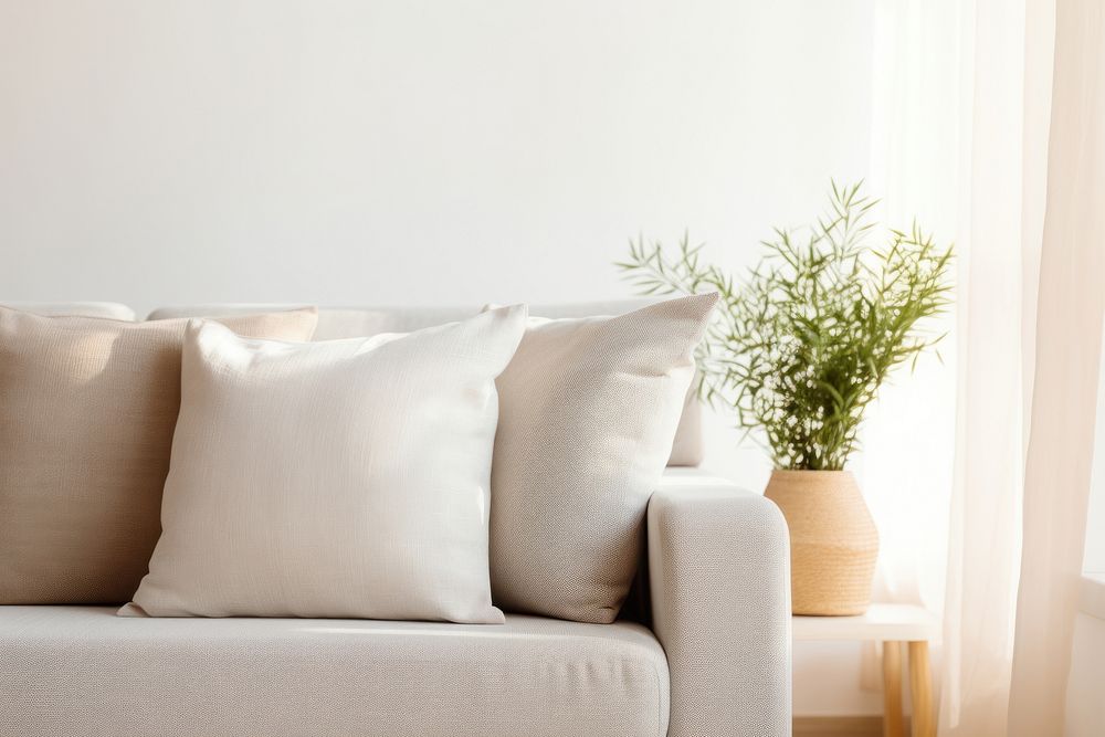 Furniture cushion pillow plant. AI generated Image by rawpixel.