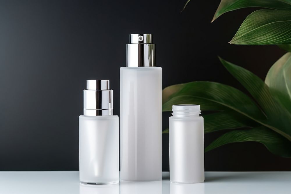 Cosmetics cylinder perfume bottle. AI generated Image by rawpixel.