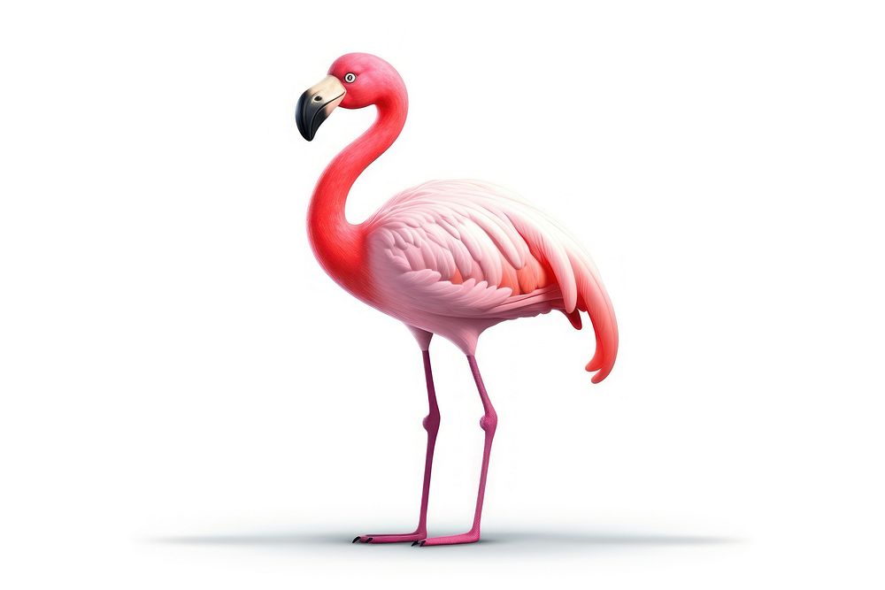 Flamingo bird animal beak. 