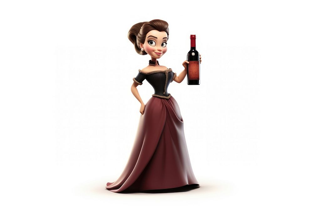 Dress figurine cartoon bottle. AI generated Image by rawpixel.