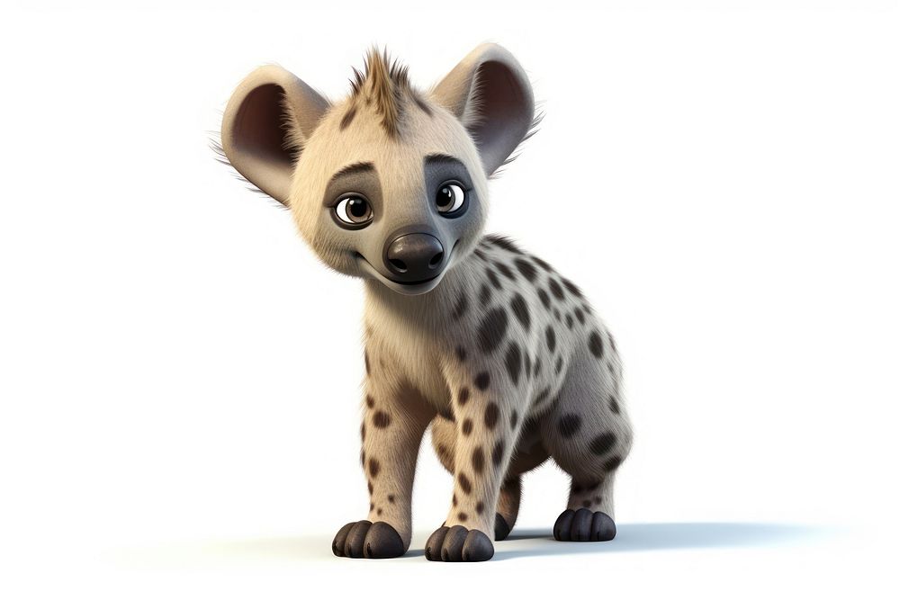 Hyena cartoon animal cute. AI generated Image by rawpixel.