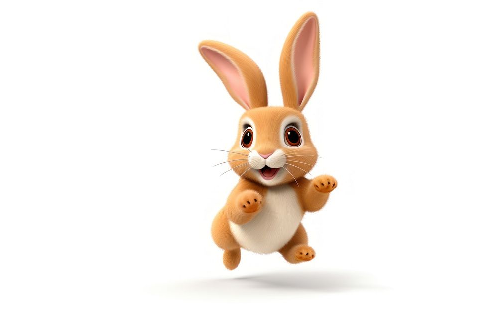 Cartoon animal mammal rabbit. AI generated Image by rawpixel.