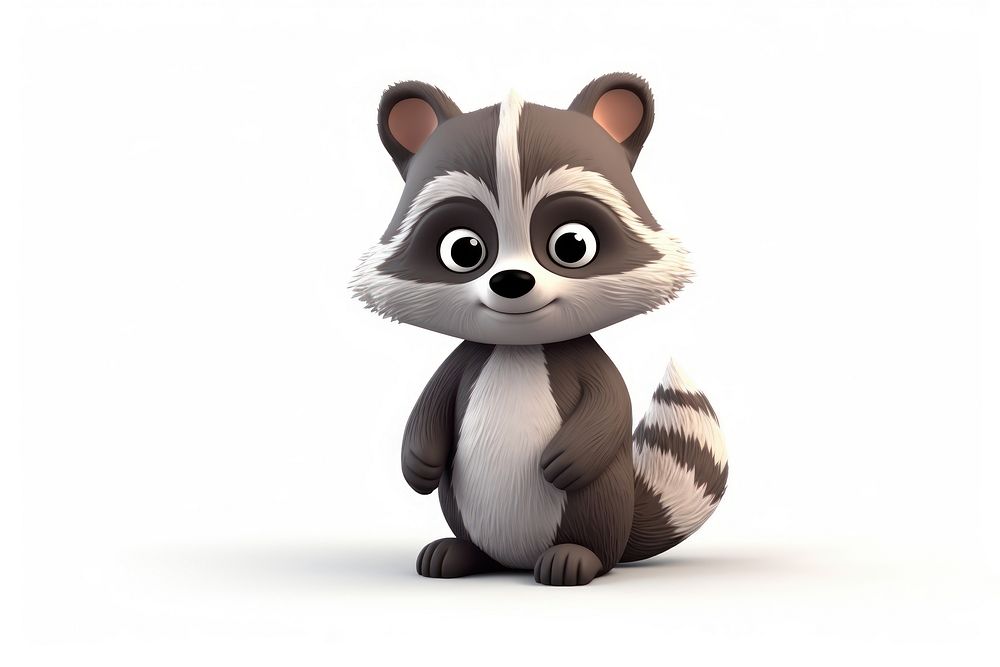 Raccoon cartoon cute toy. AI generated Image by rawpixel.