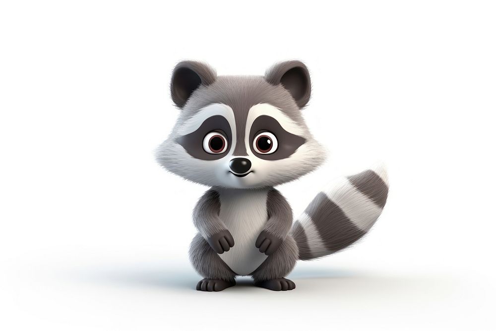 Raccoon cartoon cute toy. AI generated Image by rawpixel.