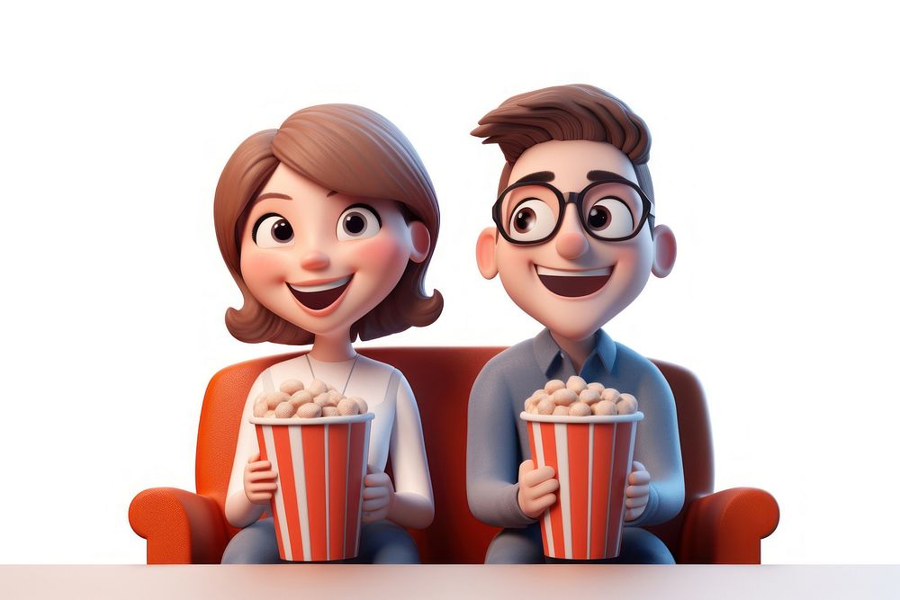Cartoon movie food movie theater. AI generated Image by rawpixel.