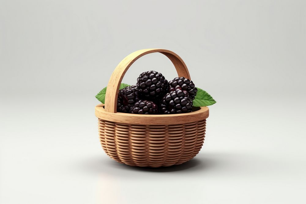 Blackberry basket fruit plant. AI generated Image by rawpixel.