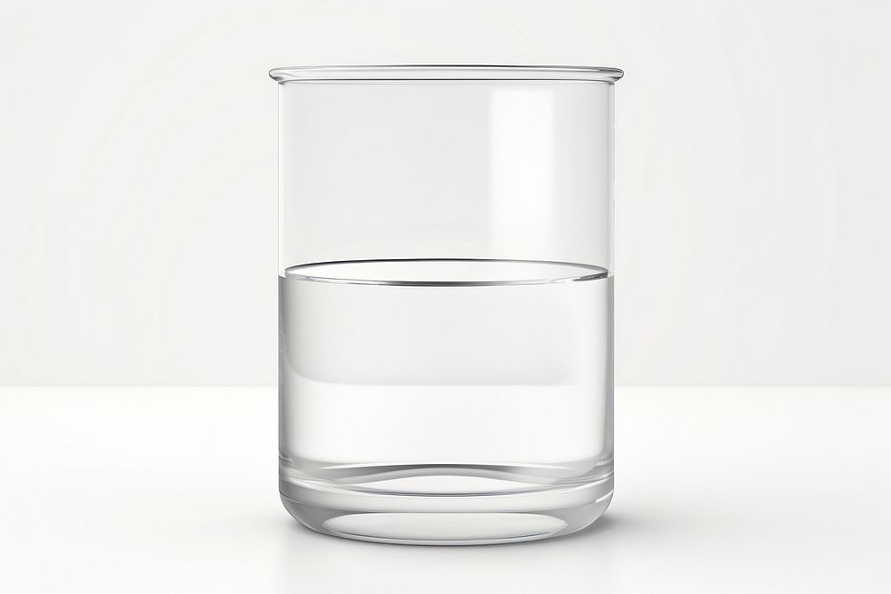 Cylinder bottle glass white background. AI generated Image by rawpixel.