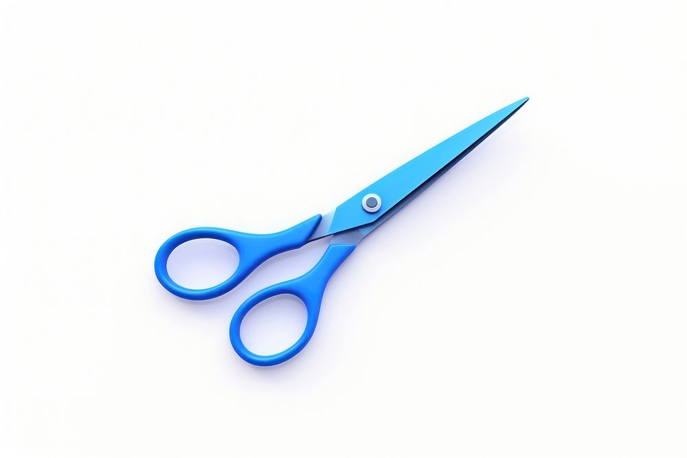Scissors blue white background equipment. AI generated Image by rawpixel.