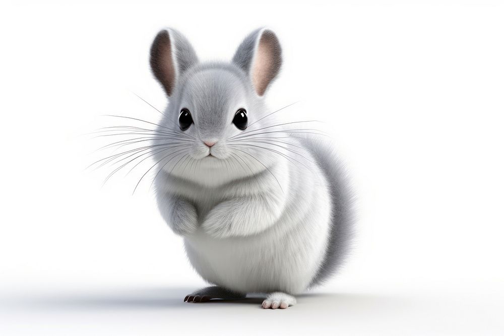 Chinchilla cartoon rodent mammal. AI generated Image by rawpixel.