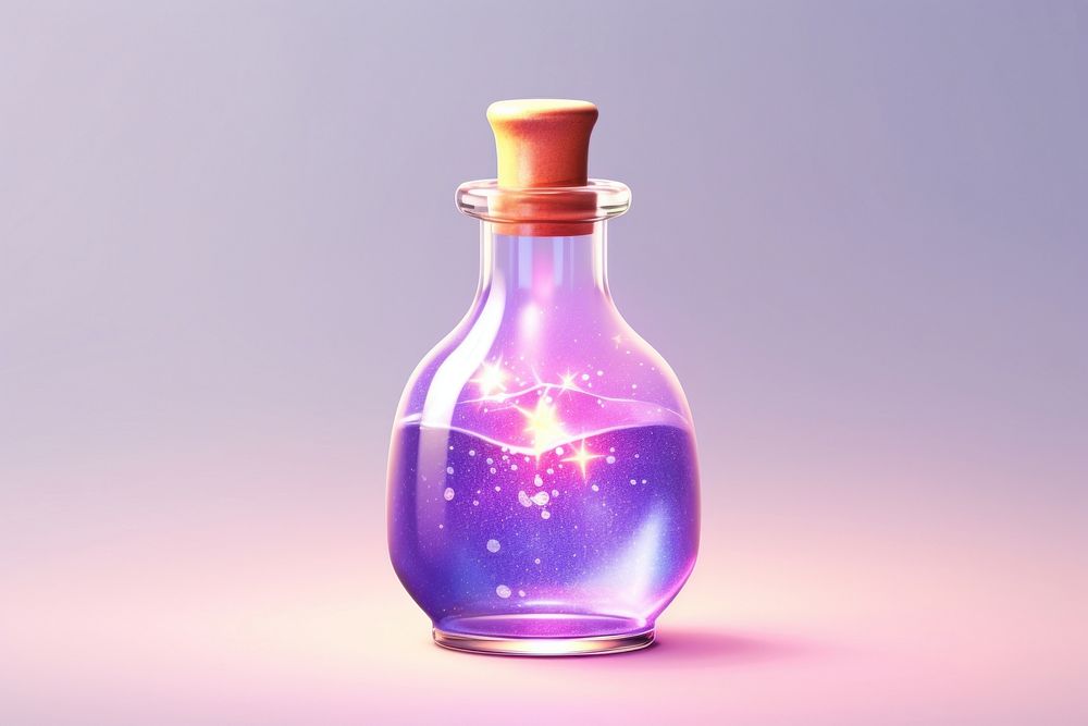 Bottle perfume purple glass. AI generated Image by rawpixel.