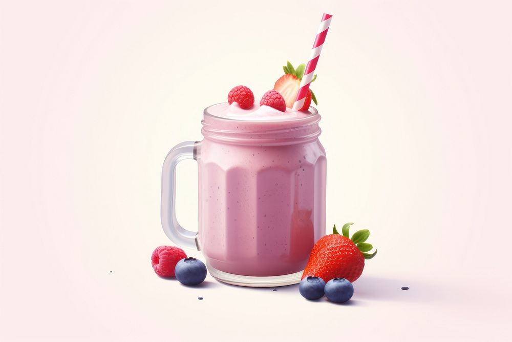 Smoothie berry milkshake fruit. AI generated Image by rawpixel.
