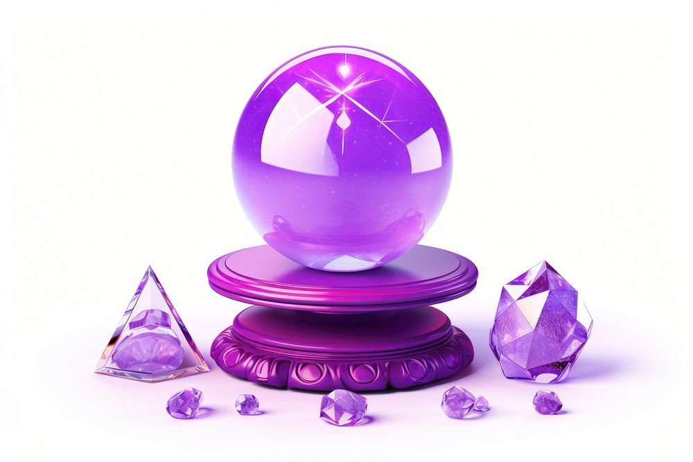 Crystal purple amethyst gemstone. AI generated Image by rawpixel.