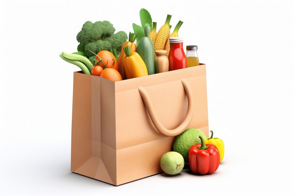 Bag vegetable groceries plant. AI generated Image by rawpixel.