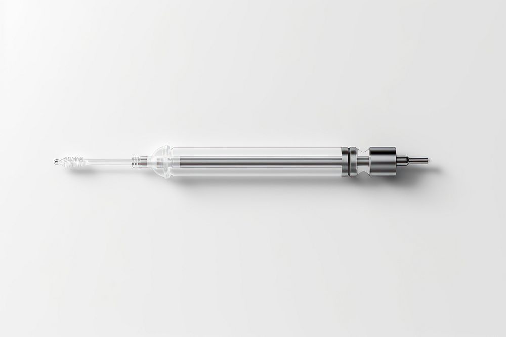 Syringe white background injection medicine. 