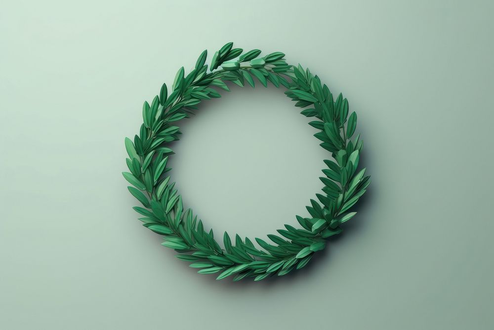 Wreath green plant decoration. AI generated Image by rawpixel.