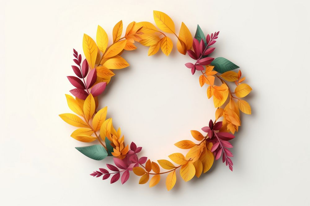 Wreath art flower plant. AI generated Image by rawpixel.