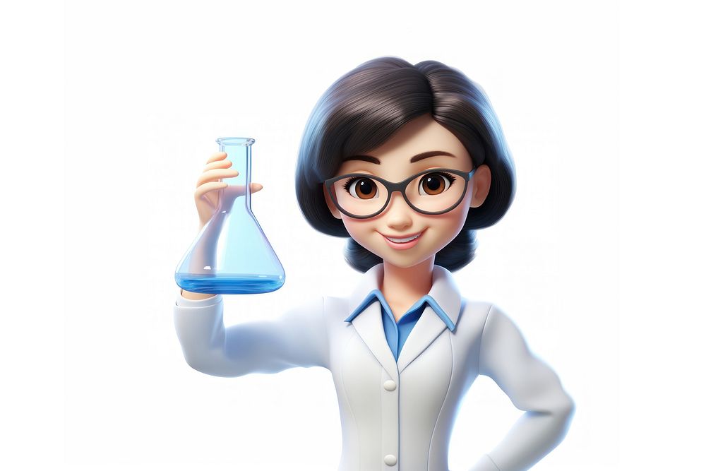 Cartoon adult white background biotechnology. AI generated Image by rawpixel.