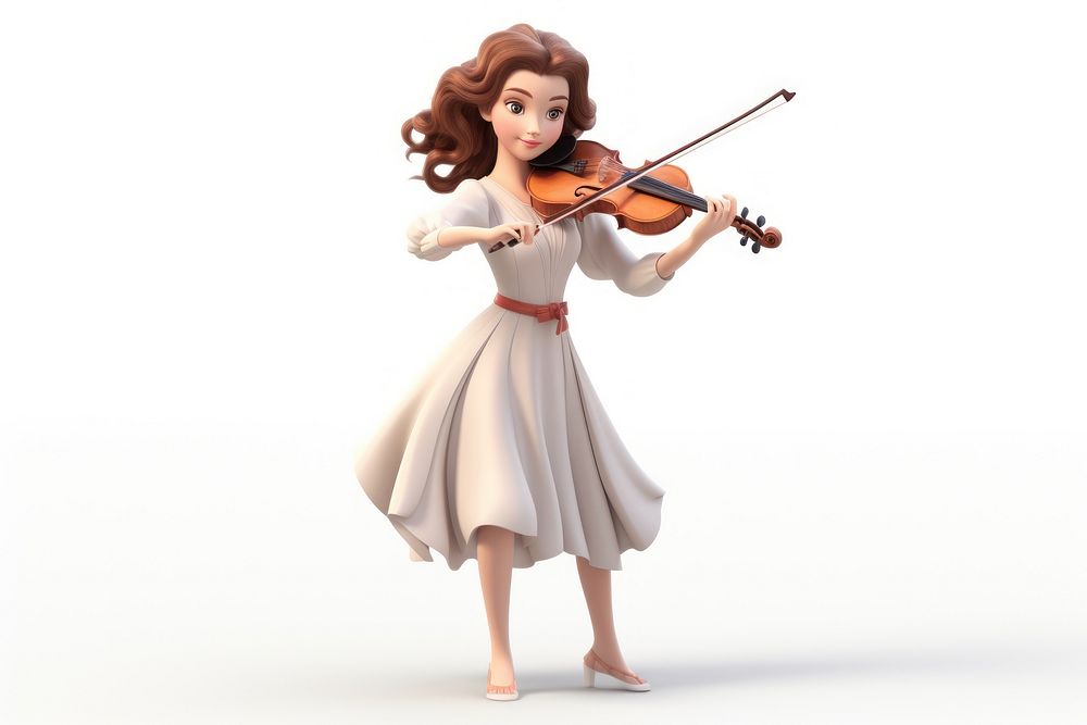 Violin figurine cartoon adult. AI generated Image by rawpixel.