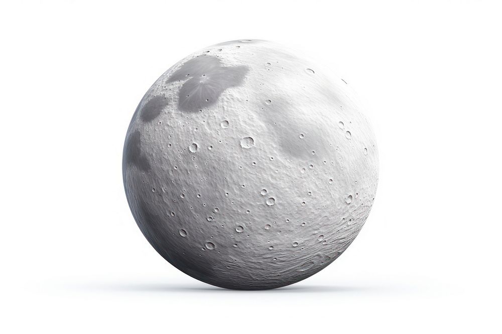Moon space white background astronomy. AI generated Image by rawpixel.