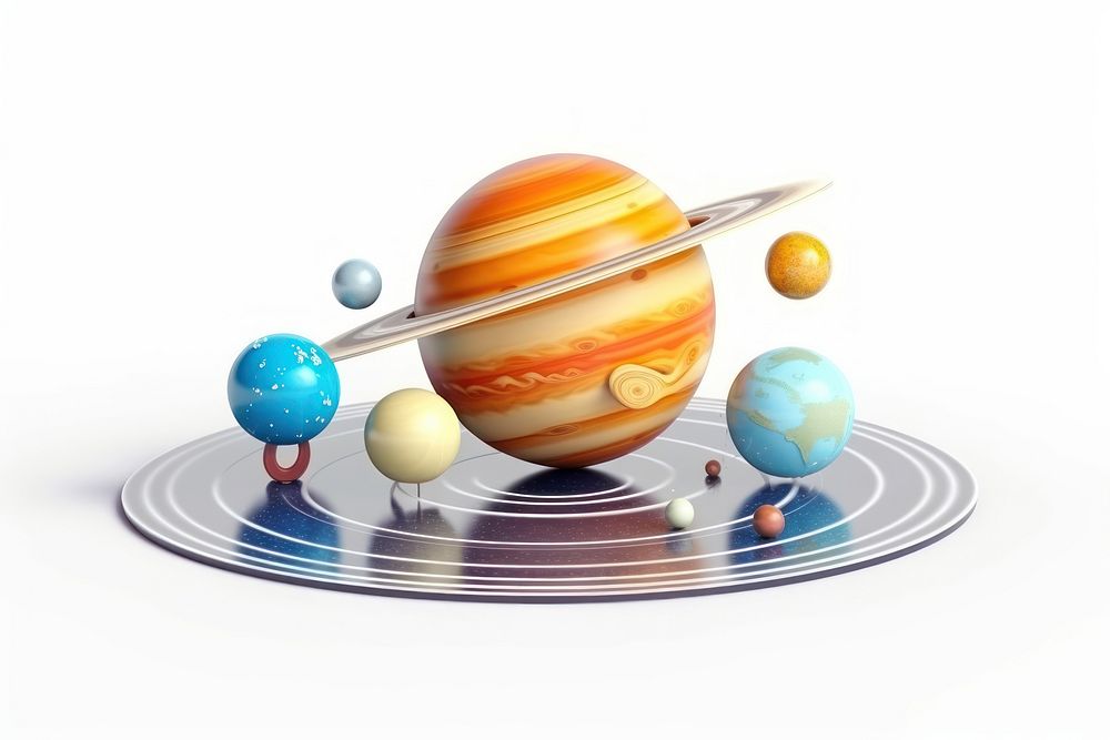 Planet universe cartoon sphere. AI generated Image by rawpixel.