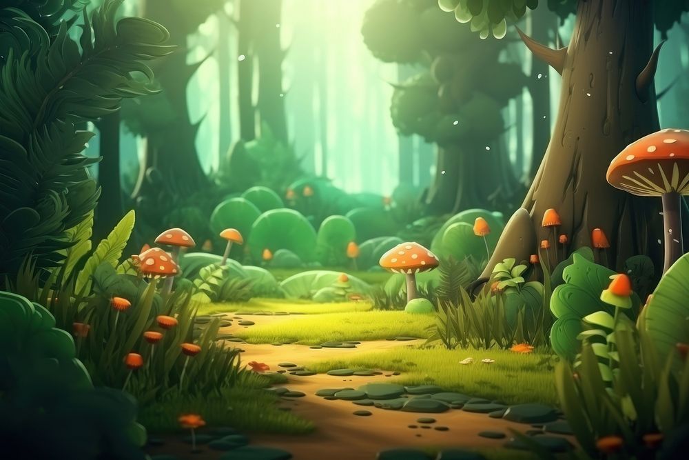 Mushroom outdoors nature forest. AI generated Image by rawpixel.