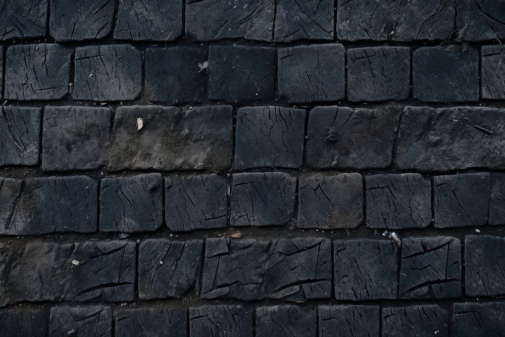 Architecture black wall cobblestone.