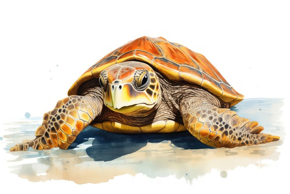 Reptile animal turtle relaxation. AI generated Image by rawpixel.