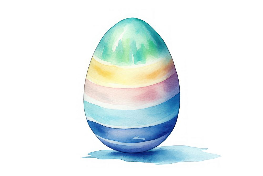 Egg cartoon easter white background. AI generated Image by rawpixel.