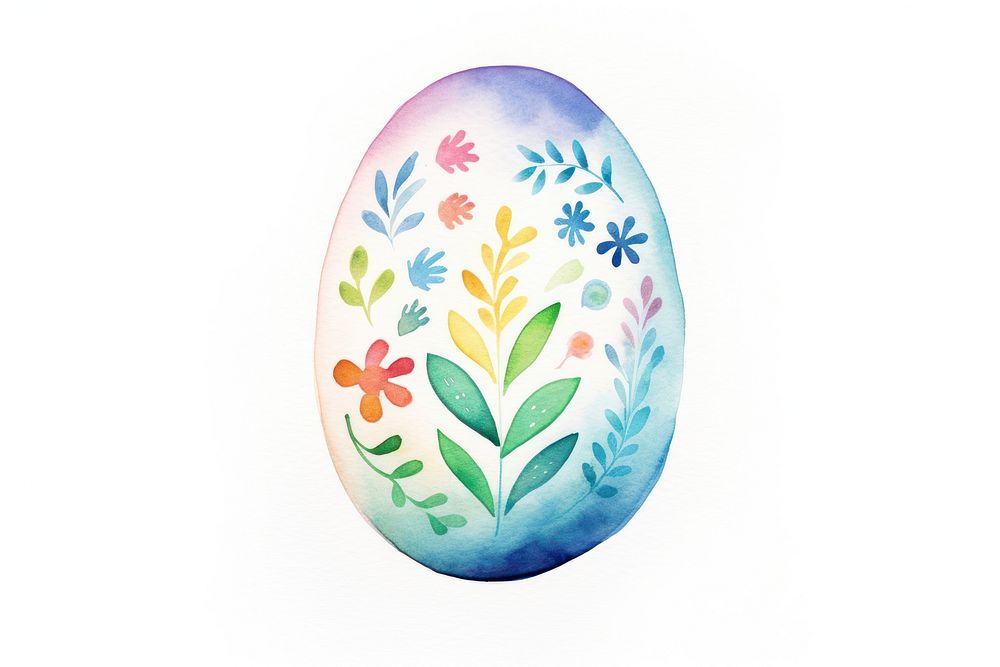 Cartoon easter egg white background. AI generated Image by rawpixel.
