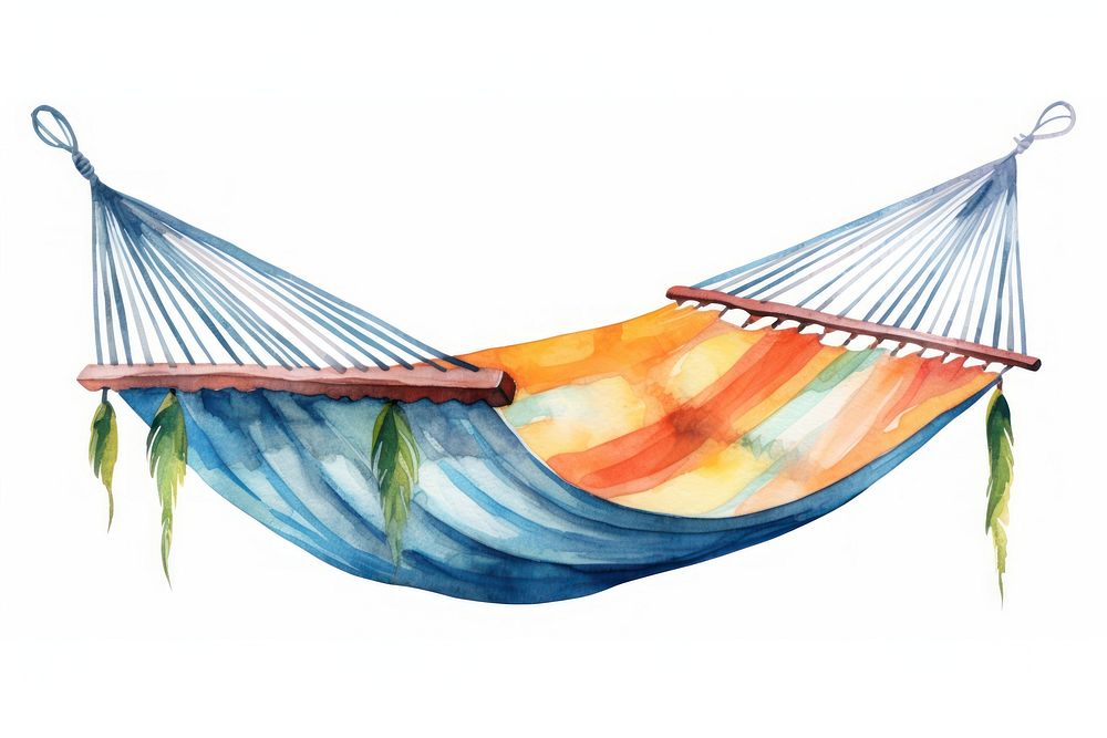 Hammock furniture white background creativity. AI generated Image by rawpixel.