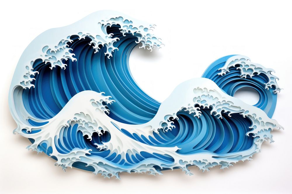 Pattern nature ocean wave. AI generated Image by rawpixel.