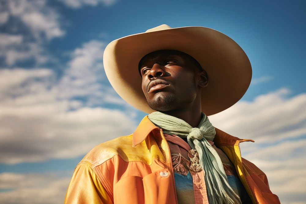 Portrait cowboy adult photo. 